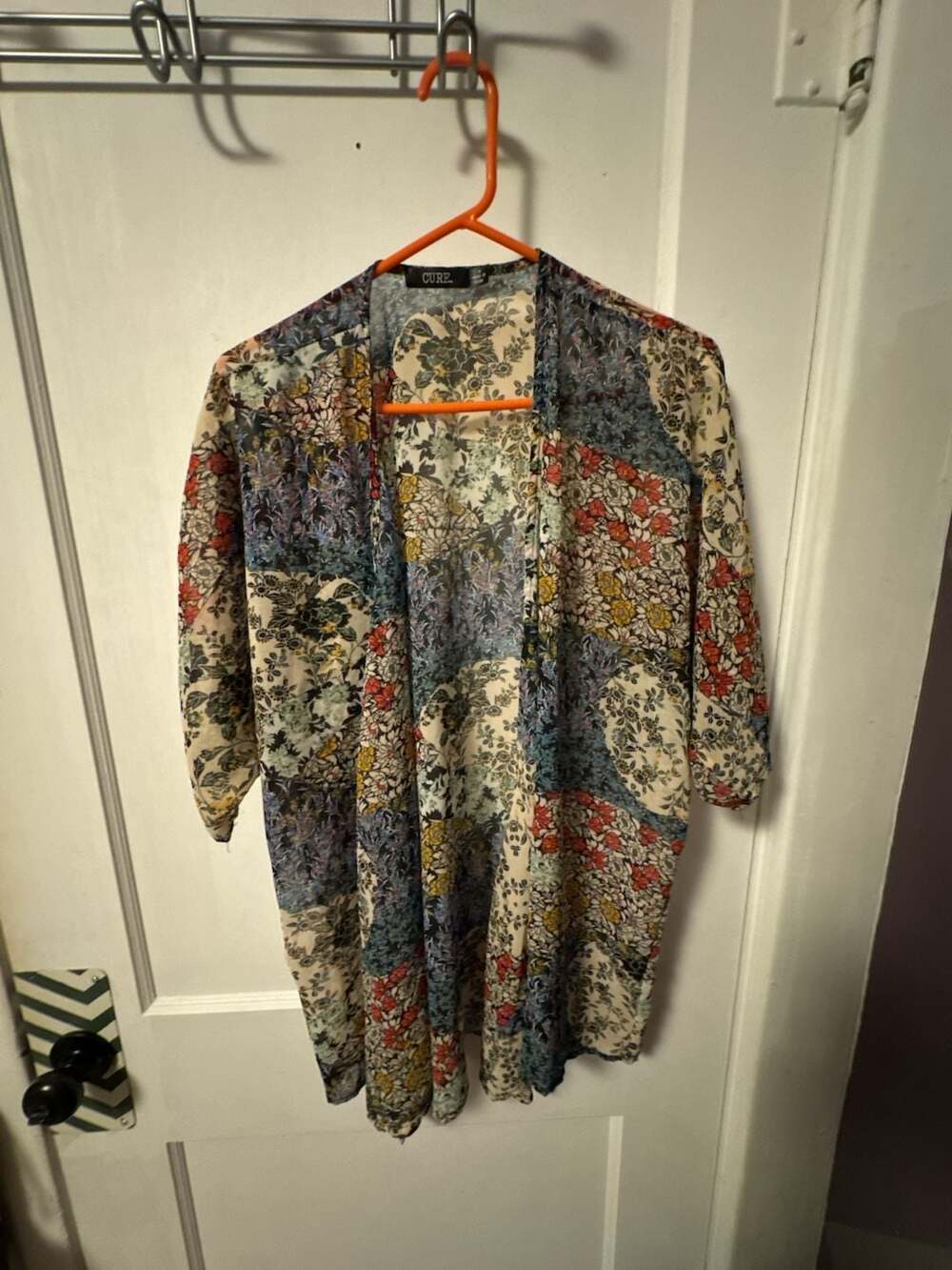 CURE. Floral Patchwork Lightweight Kimono Cardigan